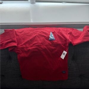 Red Kids Shirt with Embroidered Design
